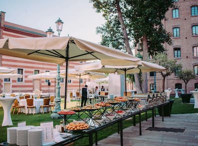 Event catering on the patio
